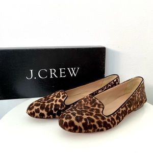 J. Crew Sophie Calf Hair Leather Loafers Size 6.5